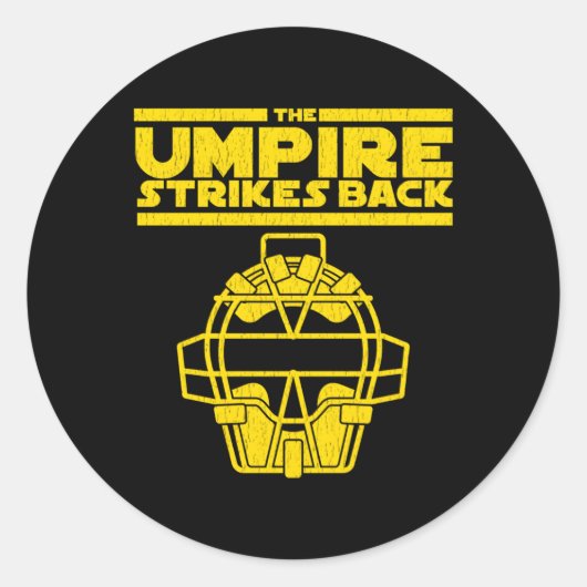 Sticker Rond Le juge-arbitre réprime le baseball (Devant)
