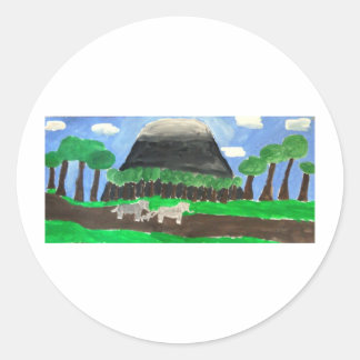 Sticker Rond Le Kilimandjaro