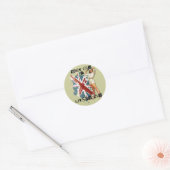 Sticker Rond Le Kitsch Bitsch : Poignée britannique et kitsch (Enveloppe)