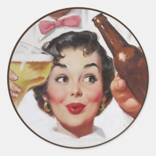 Sticker Rond Le kitsch BItsch : Portraits Pin-