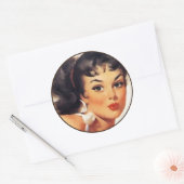 Sticker Rond Le kitsch Bitsch : Portraits Pin- (Enveloppe)
