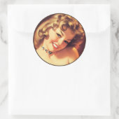Sticker Rond Le Kitsch Bitsch : Portraits Pin-Up (Sac)