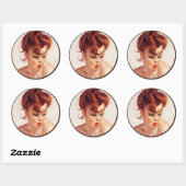 Sticker Rond Le Kitsch Bitsch : Portraits Pin-Up (Feuille)