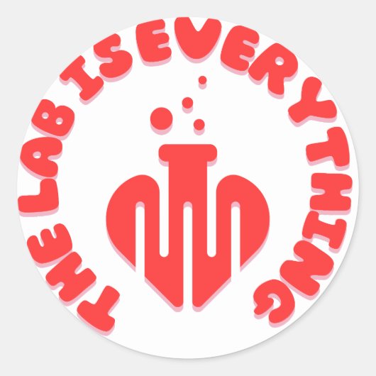 Sticker Rond Le labo est tout ce que Lab Week (Devant)