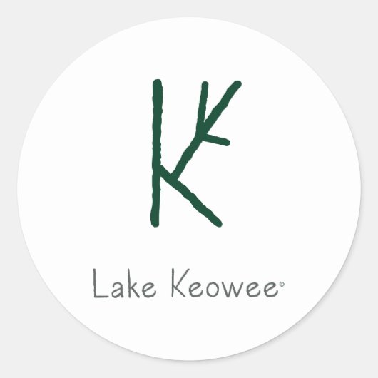 Sticker Rond Le lac Keowee (Devant)