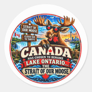 Sticker Rond Le lac Ontario est maintenant le détroit de notre