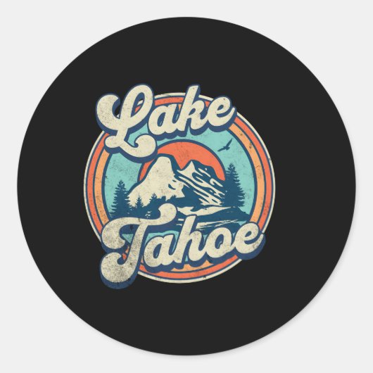 Sticker Rond Le lac Tahoe (Devant)