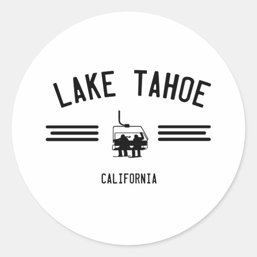 Sticker Rond Le lac Tahoe en Californie (Devant)