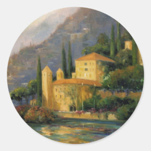 Sticker Rond Le lac Villa