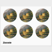 Sticker Rond Le lac Villa (Feuille)