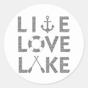 STICKER ROND LE LAC VIVE