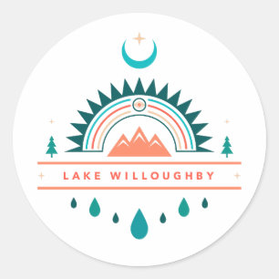 Sticker Rond le lac willoughby boho