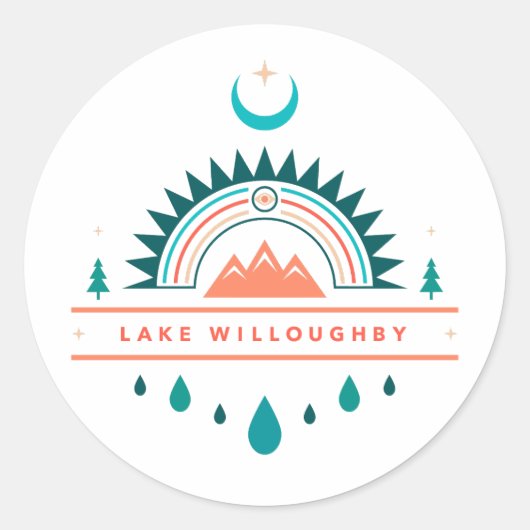 Sticker Rond le lac willoughby boho (Devant)