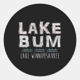 Sticker Rond Le lac Winnipesaukee est fait pour se détendre ! T