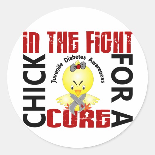 Sticker Rond Le Lait Dans La Lutte Contre Le Diabète Juvénile (Devant)