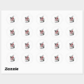 Sticker Rond Le lapin blanc (Feuille)
