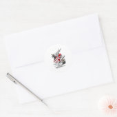 Sticker Rond Le lapin blanc (Enveloppe)
