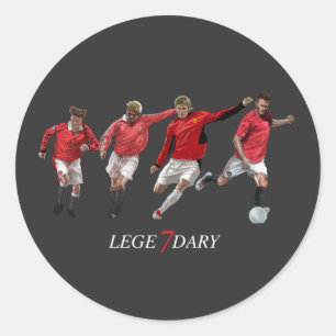 Sticker Rond Le légendaire joueur de football de Manchester Dav