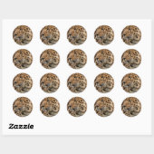 Sticker Rond Le léopard (Feuille)