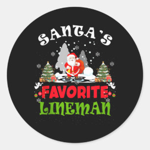 Sticker Rond Le Lignard Favori du Père Noël Drôle de Vacances d