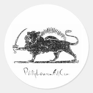 Sticker Rond Le Lion, Shir-o-khorshid