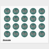 Sticker Rond Le logo du Sucre de canne Snowman Frosty (Feuille)