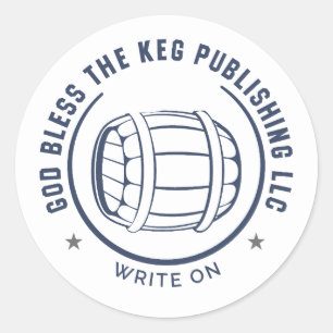 Sticker Rond Le Logo Iconique de Dieu bénisse la Keg Publishing