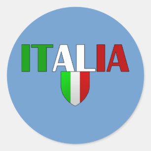 Sticker Rond Le logo italien drapeau de l'Italie bouclier pour 