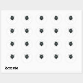 Sticker Rond Le loup (Feuille)