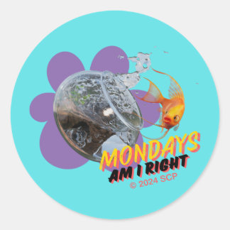 Sticker Rond Le Lundi, N'Est-Ce Pas ?