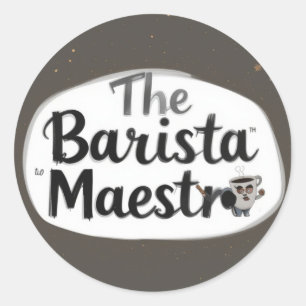 Sticker Rond Le Maestro Barista