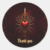 Sticker Rond Le magnifique art de l'élégance gothique. (Devant)