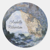 Sticker Rond Le Manneporte de Claude Monet (Devant)