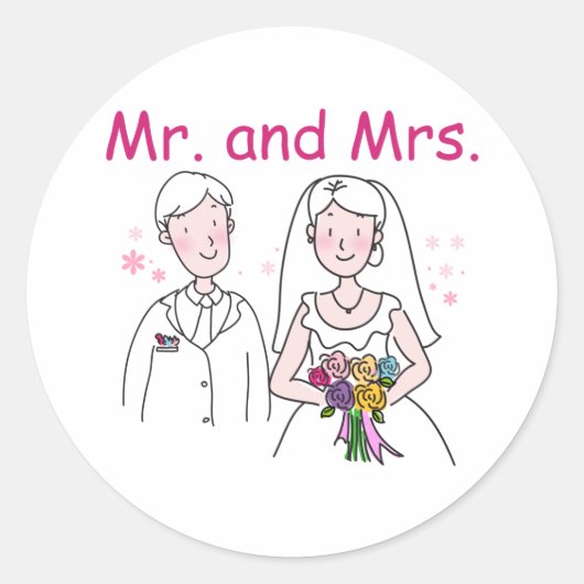 Sticker Rond Le Mariage (C) (Devant)