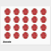 Sticker Rond Le Mariage chinois Bright Red Peony (Feuille)