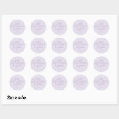 Sticker Rond Le Mariage Commence en Lilas (Feuille)