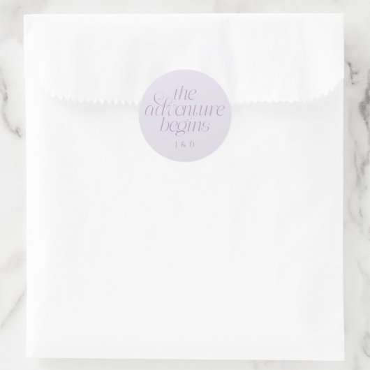Sticker Rond Le Mariage Commence en Lilas (Sac)