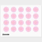 Sticker Rond Le Mariage Commence Orange Rose (Feuille)