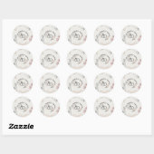 Sticker Rond Le mariage de correspondance parfait (Feuille)