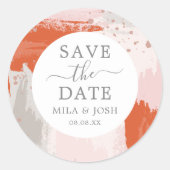 Sticker Rond Le Mariage de l'Arist moderne lumineux abstrait él (Devant)