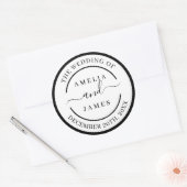 Sticker Rond Le Mariage de Script Moderne (Enveloppe)