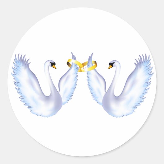 Sticker Rond Le Mariage de Swan (Devant)