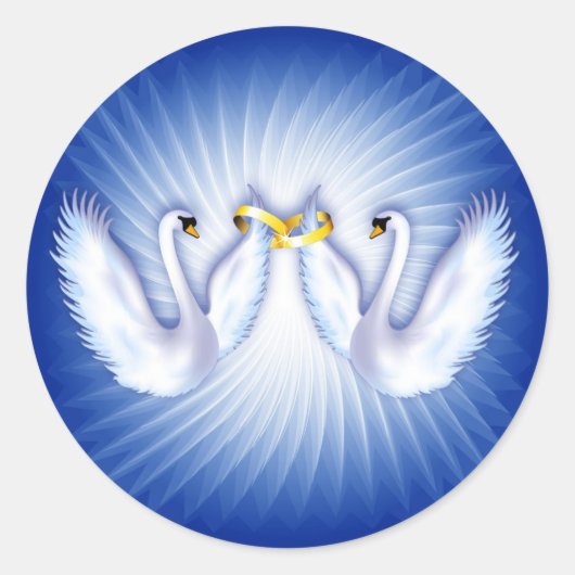 Sticker Rond Le Mariage de Swan (Devant)