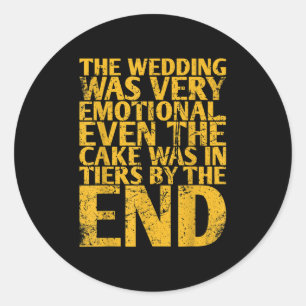 Sticker Rond Le Mariage Était Très Émotionnel Même Le Gâteau Po