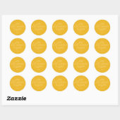 Sticker Rond Le Mariage : L'Aventure Commence Jaune (Feuille)