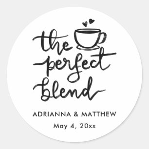 Sticker Rond Le Mariage Moderne De Mélange Parfait