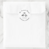 Sticker Rond le mariage monogramme parfait (Sac)
