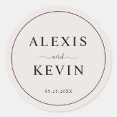 Sticker Rond Le mariage neutre moderne (Devant)