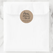 Sticker Rond Le Mariage papier Kraft manuscrit parfait de mélan (Sac)