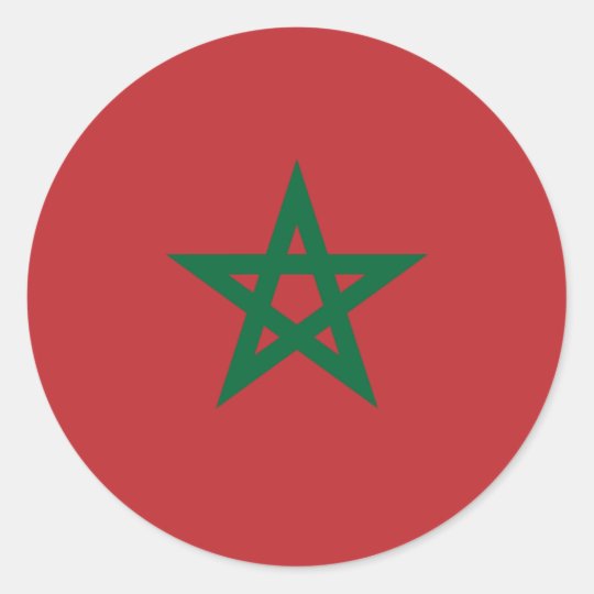 Sticker Rond Le Maroc Drapeau Marocain Zazzle Be